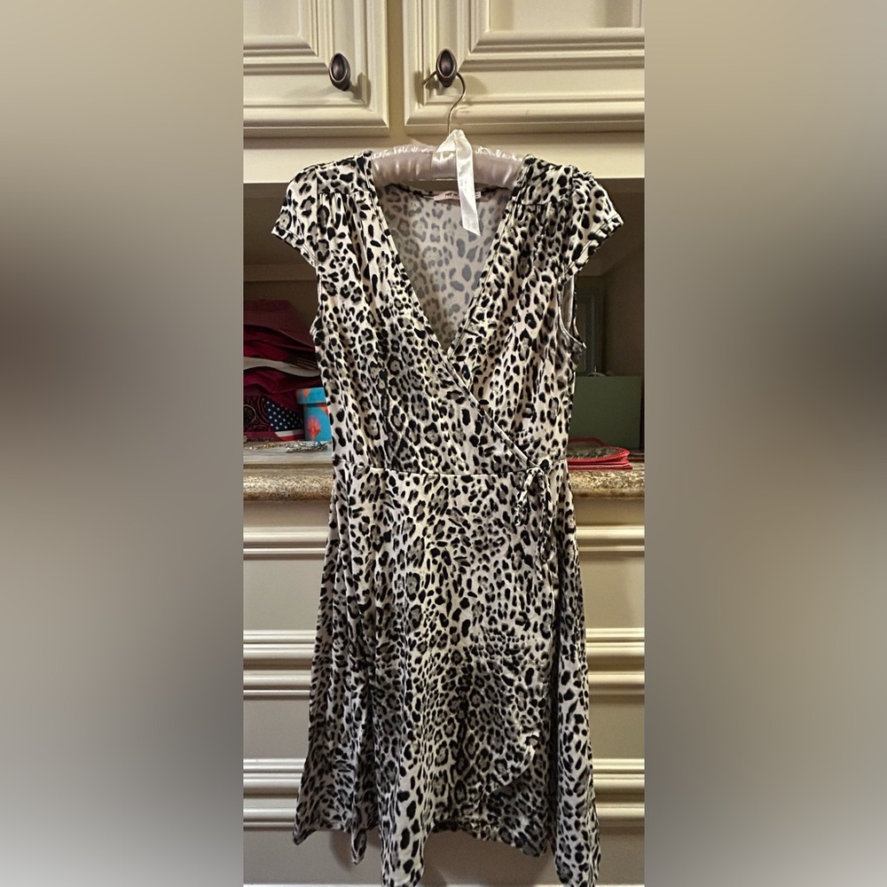 Miami Black and White Leopard Print Dress
